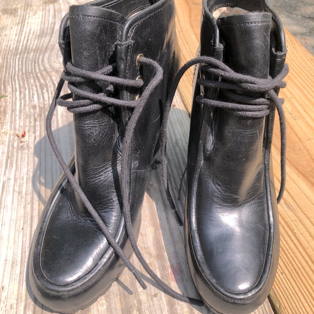 MICHAEL Kors Black Wedge Boots/Booties. Excellent condition. Comfy wedge.